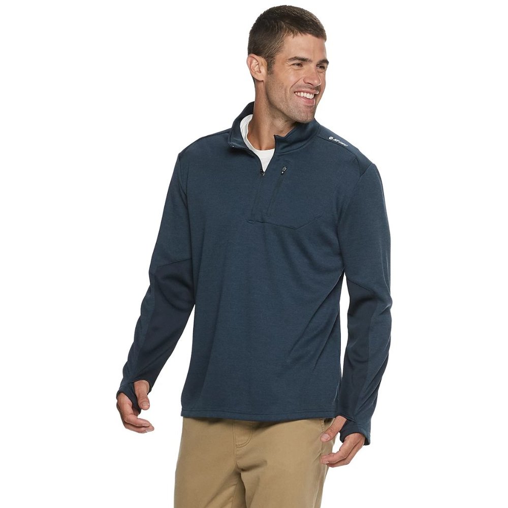 Men's Hi-Tec Pederson Modern-Fit Mesh Back Ribbed Quarter-Zip Pullover